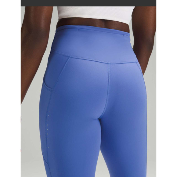 Lululemon Women's Fast High-Rise Crop 23" *Pockets Blue Size 6 - Picture 4 of 7
